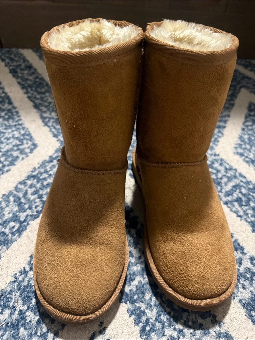 Chestnut Faux Shearling Winter Boots